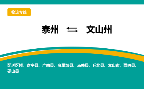 泰州到文山州物流公司-泰州到文山州物流专线