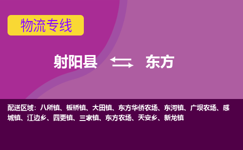 射阳县到东方物流公司-射阳县至东方专线精益求精，安全可靠