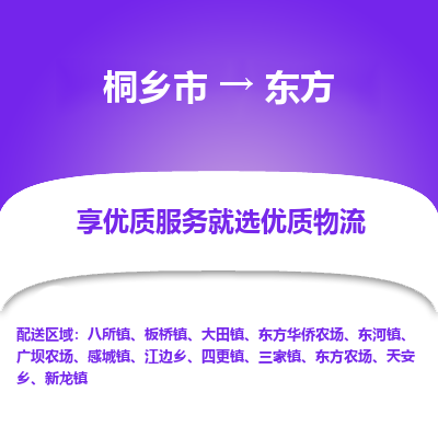 桐乡市到东方物流专线-桐乡市到东方货运-价格实惠