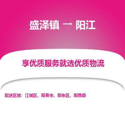 盛泽镇到阳江物流专线-阳江到盛泽镇货运-口碑见证