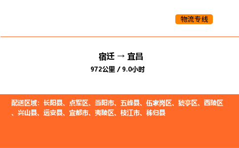 宿迁到宜昌物流专线-宿迁至宜昌物流公司-宿迁发宜昌货运专线