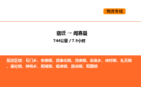 宿迁到闻喜县物流专线-宿迁至闻喜县物流公司-宿迁发闻喜县货运专线