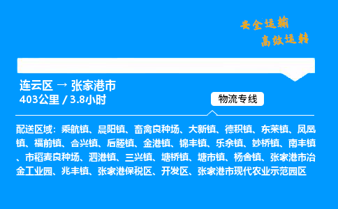 连云区到张家港市物流专线-连云区至张家港市物流公司