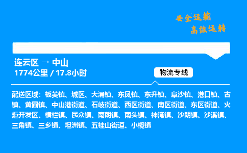 连云区到火炬开发区物流专线-连云区至火炬开发区物流公司