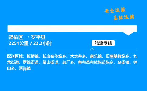 赣榆区到罗平县物流专线-赣榆区至罗平县物流公司